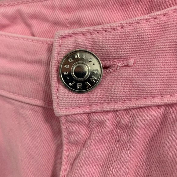 Sandro Pink Straight Leg Jeans 34FR - Picture 5 of 5
